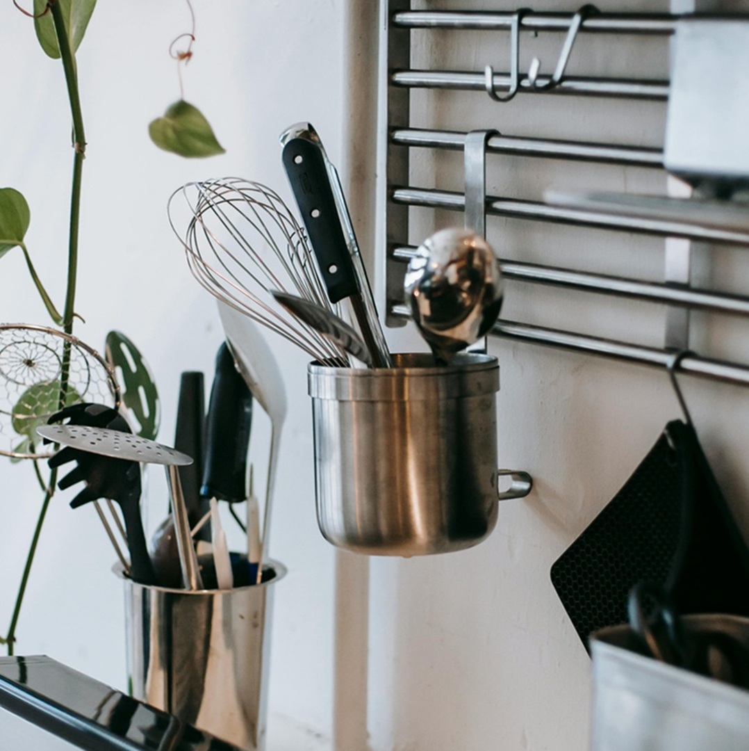 Practical everyday household tools in a clean modern setting